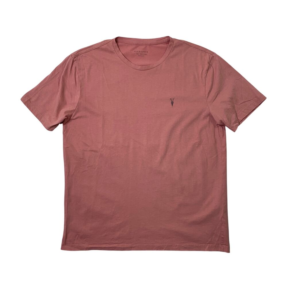 Allsaints T Shirt Mens L Large Woodrose Brace Brushed Cotton Short Sleeve Crew